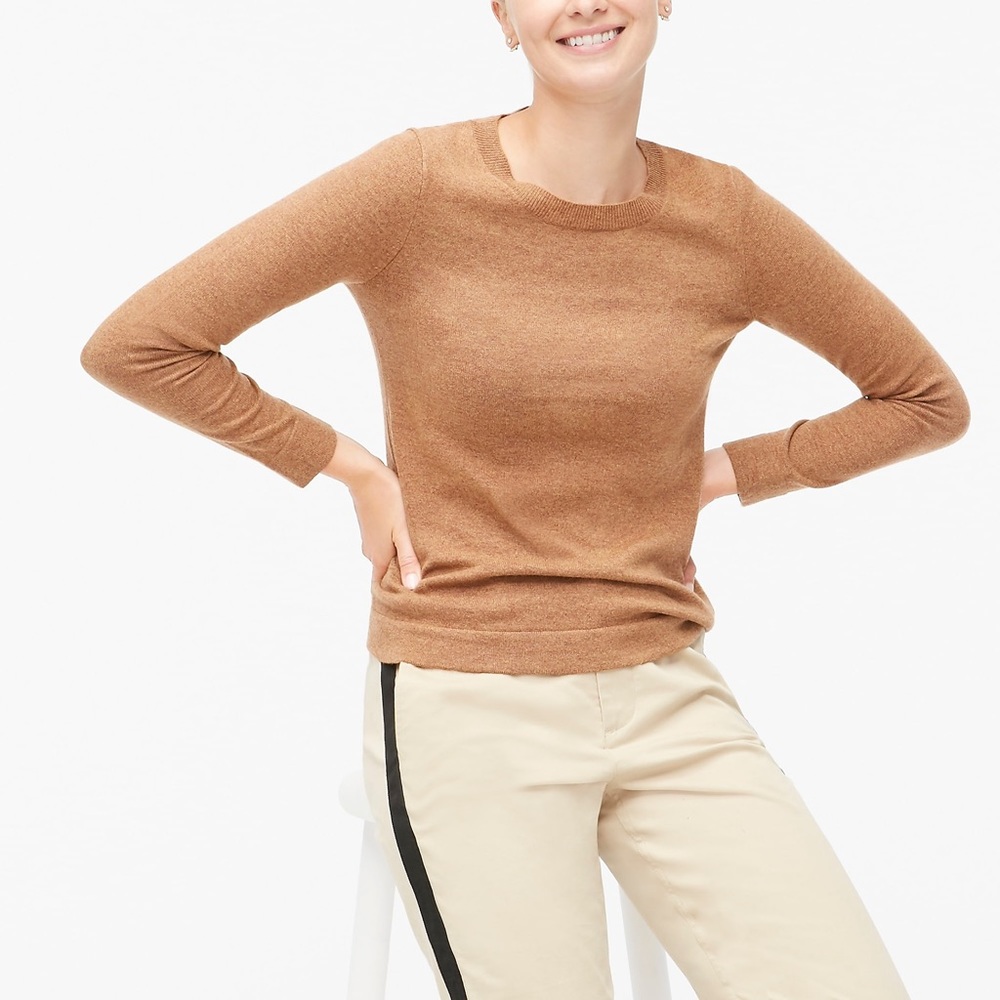 NWT J.Crew Factory Teddy Sweater Tan Brown